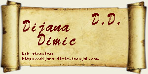 Dijana Dimić vizit kartica